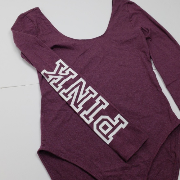 Pink Victoria's Secret long sleeved bodysuit NWT - Picture 3 of 6